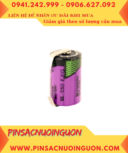 Tadiran SL-550 (thép 2 chân hàn); Pin nuôi nguồn PLC Tadiran SL-550 lithium 3.6v 1/2AA 900mAh _Xuất xứ Israel