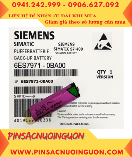 Siemens 6ES7971-0BA00, Pin nuôi nguồn Siemens 6ES7971-0BA00 lithium 3,6v AA 2400mAh _Xuất xứ ĐỨC