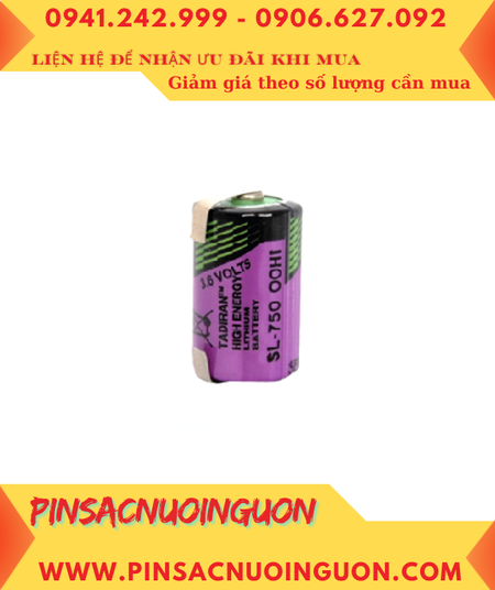 Tadiran SL-750; Pin nuôi nguồn PLC Tadiran SL-750 lithium 3.6v 1/2AA 1100mAh _Xuất xứ Israel