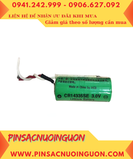 Pin HCB CR14335SE, Pin nuôi nguồn PLC HCB CR14335SE lithium 3V 2/3AA chính hãng