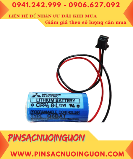 Mitsubishi CR2/3 8.L, Pin nuôi nguồn PLC Mitsubishi CR2/3 8.L lithium 3V chính hãng, Xuất xứ NHẬT