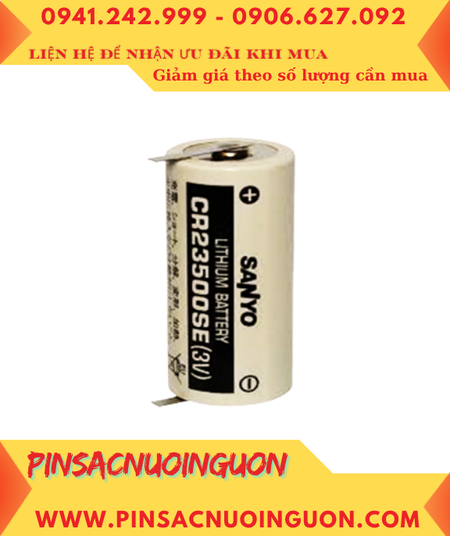 Sanyo CR23500SE; Pin nuôi nguồn Sanyo CR23500SE lithium 3v 5000mAh _Xuất xứ Nhật