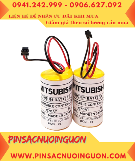 Pin Q7BAT _Pin Mitsubishi Q7BAT; Pin nuôi nguồn Mitsubishi Q7BAT lithium 3v 5000mAh _Xuất xứ Nhật