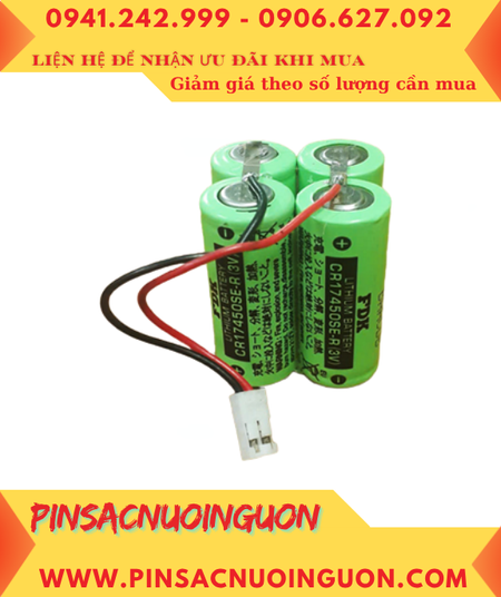 FDK 4CR17450SE-R (Bộ 4viên); Pin nuôi nguồn FDK 4CR17450SE-R lithium 6v 5000mAh, Xuất xứ NHẬT