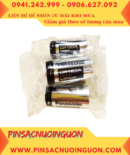 Pin Panasonic CR123A _Pin CR123A; Pin nuôi nguồn Panasonic CR123A Industrial lithium 3v chính hãng