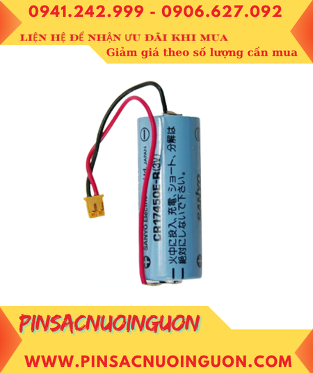 Sanyo CR17450E-R; Pin nuôi nguồn PLC Sanyo CR1745SE-R 2200mAh lithium 3v, Xuất xứ NHẬT