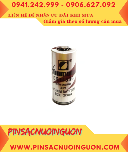 Sunmoon ER14335; Pin nuôi nguồn Sunmoon ER14335 lithium 3.6v 1650mAh 2/3AA chính hãng