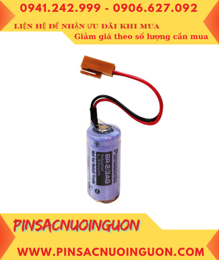 Panasonic BR-2/3AG (Zắc JEA); Pin nuôi nguồn Panasonic BR-2/3AG 2/3A 1450mAh, Xuất xứ NHẬT