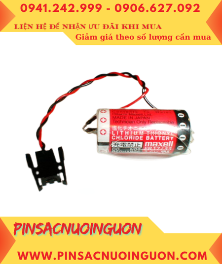 Maxell ER17/33 SUPER (Zắc cắm PLC); Pin PLC Maxell ER17/33 lithium 3.6v 2/3A 1600mAh _Xuất xứ Nhật
