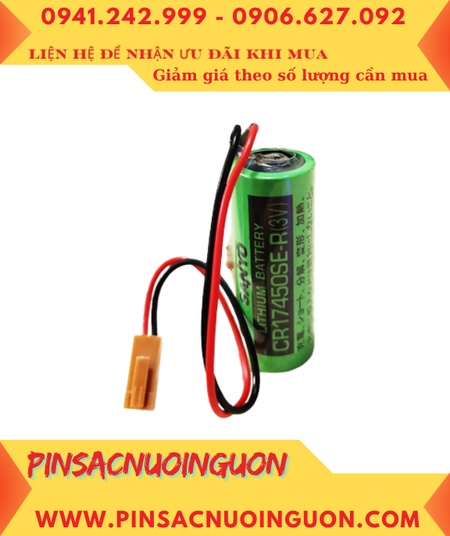Sanyo CR17450SE-R (Zắc JEA); Pin nuôi nguồn PLC Sanyo CR17450SE-R 2200mAh, Xuất xứ NHẬT