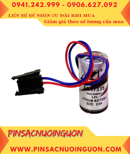 Sunmoon ER17335 (Zắc Mitsu) _Pin nuôi nguồn PLC Sunmoon ER17335 lithium 3.6v 2/3A 2100mAh