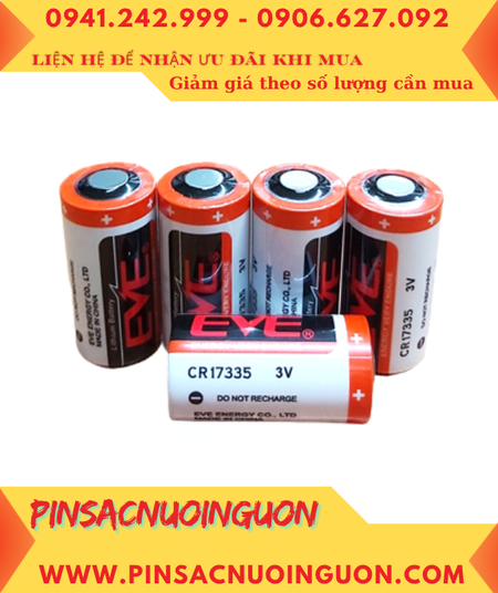 EVE CR17335 _Pin CR17335, Pin nuôi nguồn EVE CR17335 Lithium 3v 2/3A 1500mAh chính hãng