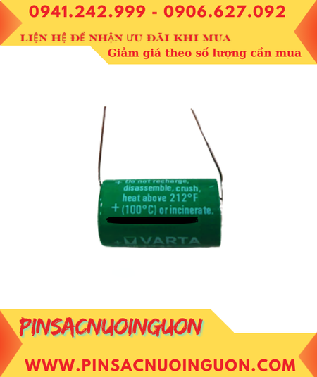 Varta CR1/2AA (chân thép nhọn), Pin nuôi nguồn PLC Varta CR1/2AA 1/2AA 950mAh, Xuất xứ ĐỨC