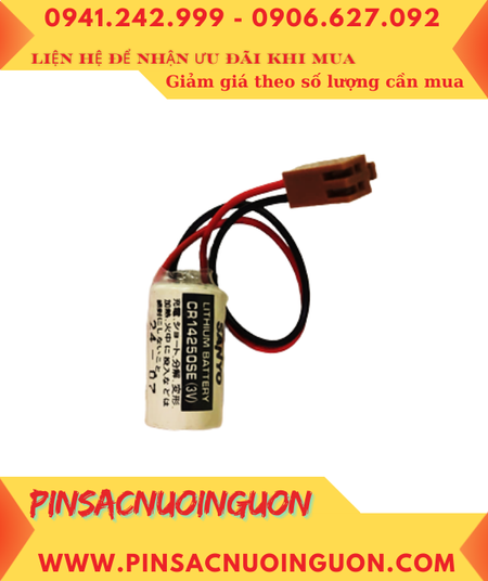 Sanyo CR14250SE; Pin nuôi nguồn PLC Sanyo CR14250SE lithium 3v 1/2AA 850mAh, Xuất xứ NHẬT