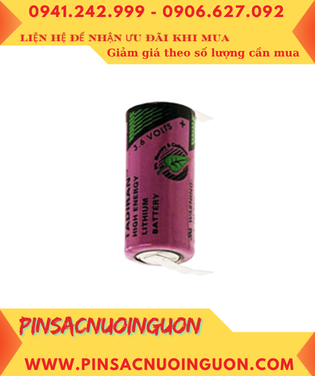 Tadiran TL-5955 (chân thép 2 chấu hàn); Pin nuôi nguồn Tadiran TL-5955 lithium 3.6v 2/3AA 1650mAh _Xuất xứ Israel