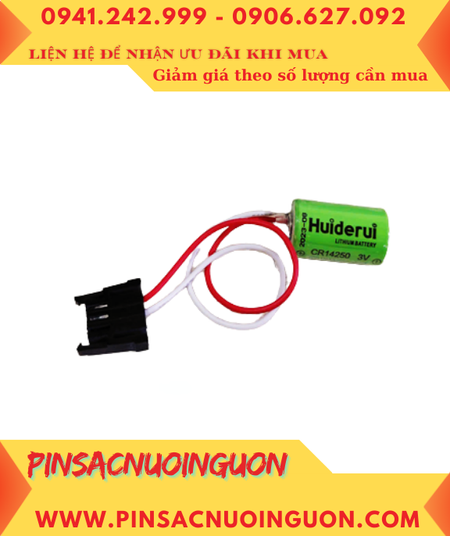 Huiderui CR14250 (Zắc Mitsu), Pin nuôi nguồn PLC Huiderui CR14250 lithium 3v 1/2AA 800mAh chính hãng