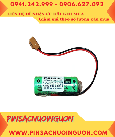 FANUC A98L-0031-0012; Pin nuôi nguồn FANUC A98L-0031-0012 lithium 3v chính hãng, Xuất xứ Nhật