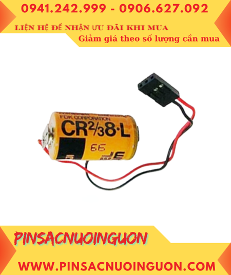 FUJI CR2/3 8.L; Pin nuôi nguồn PLC FUJI CR2/3 8.L lithium 3v 2/3A 1900mAh chính hãng, Xuất xứ NHẬT