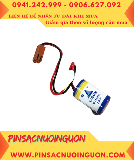 Lisun ER14250 (JEA 2.54-2P); Pin nuôi nguồn Lisun ER14250 lithium 3.6v 1/2AA 1200mAh chính hãng