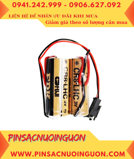 Pin Máy rửa Chén - Pin Vòi Hoa Sen - Pin Lavabo 3V Lithium 5200mAh FUJI 2CR8.LHC _Xuất xứ Nhật
