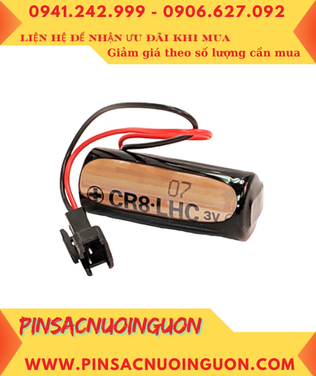 FUJI CR8.LHC (Zắc đen); Pin nuôi nguồn TOTO lithium 3v 4/5A 2600mAh chính hãng /Xuất xứ NHẬT