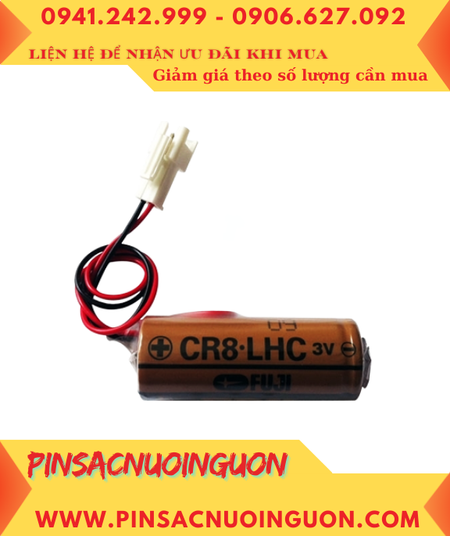 FUJI CR8.LHC (Zắc trắng); Pin nuôi nguồn TOTO lithium 3v 4/5A 2600mAh chính hãng /Xuất xứ NHẬT