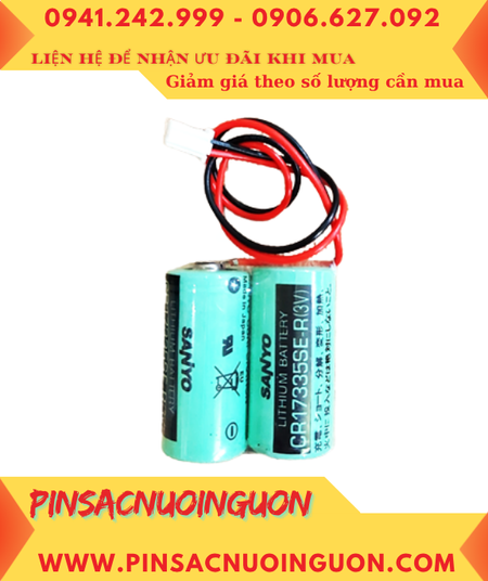 Sanyo 2CR17335SE-R (2 viên thép đôi) Pin nuôi nguồn 2CR17335SE-R lithium 6v 1800mAh, Xuất xứ Nhật