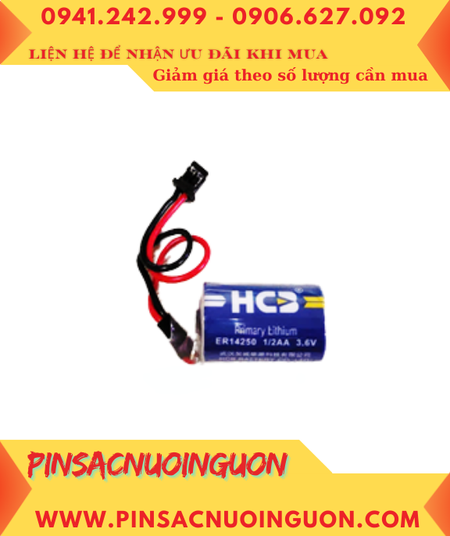 HCB ER14250, Pin nuôi nguồn PLC HCB ER14250 lithium 3.6v 1/2AA 1200mAh chính hãng