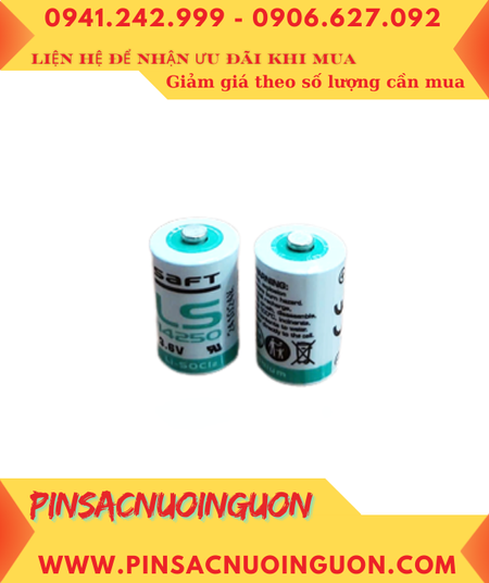Saft LS14250 (Li-SOCl₂); Pin nuôi nguồn PLC Saft LS14250 lithium 3.6v 1/2AA 1200mAh _Xuất xứ Pháp