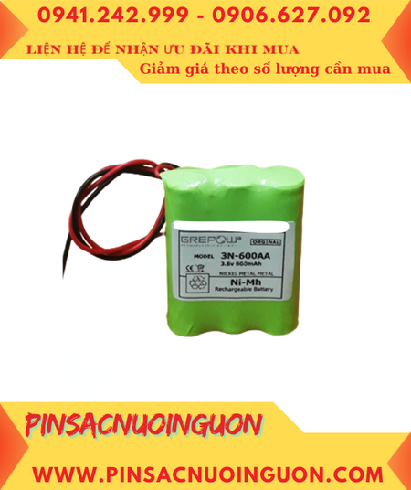 GREPOW 3N-600AA, Pin nuôi nguồn YAMAHA 3N-600AA (Pin sạc NiMh 3.6v 600mAh) chính hãng /X.xứ Liên doanh
