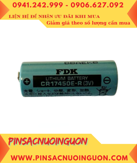FDK CR17450E-R, Pin nuôi nguồn PLC FDK CR17450E-R lithium 3v 2400mAh chính hãng, Xuất xứ Nhật