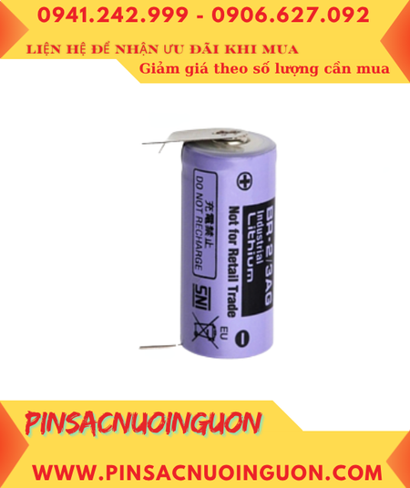 Panasonic BR-2/3AG (chân thép); Pin nuôi nguồn Panasonic BR-2/3AG 2/3A 1450mAh, Xuất xứ NHẬT