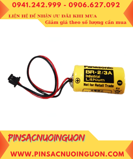 Panasonic BR-2/3A; Pin nuôi nguồn Panasonic BR-2/3A lithium 3v 2/3A 1200mAh chính hãng, Xuất xứ Nhật