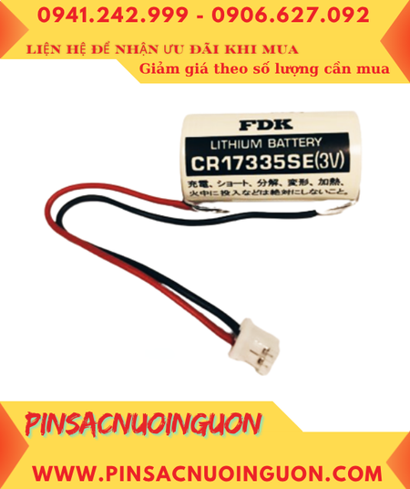 FDK CR17335SE (Zắc PH); Pin nuôi nguồn PLC FDK CR17335SE 1800mAh, Xuất xứ NHẬT