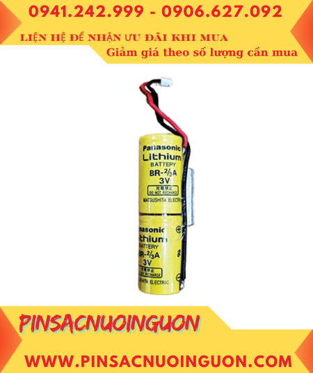 Panasonic 2BR-2/3A (Bộ 2viên), Pin nuôi nguồn Panasonic 2BR-2/3A Lithium 6v 1200mAh, Xuất xứ Nhật