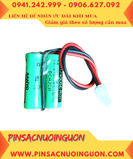 Sanyo 2CR17450SE-R (2 viên ghép đôi) Pin nuôi nguồn PLC lithium 3v 4400mAh, Xuất xứ Nhật