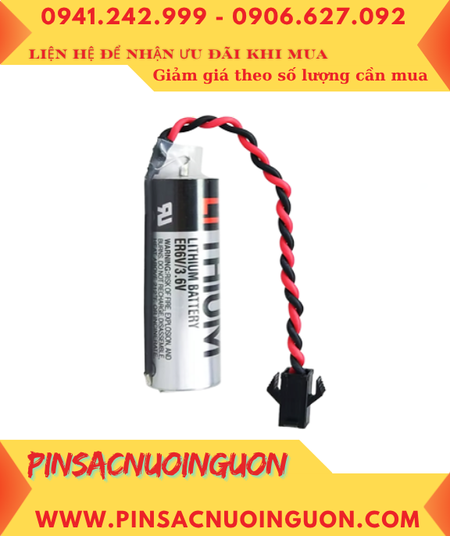 Toshiba ER6V (Chuẩn Châu Âu, Zắc OTC); Pin nuôi nguồn Toshiba ER6V lithium 3.6v AA 2000mAh, Xuất xứ Nhật