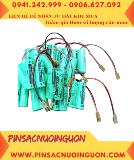 Sanyo 2CR17450SE-R (2 viên ghép đôi) Pin nuôi nguồn PLC lithium 3v 4400mAh, Xuất xứ Nhật