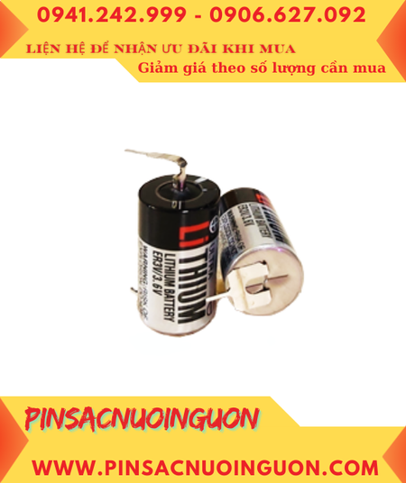 Pin ER3V _Pin Toshiba ER3V; Pin nuôi nguồn Toshiba ER3V lithium 3.6v 1/2AA 1000mAh _XUất xứ Nhật