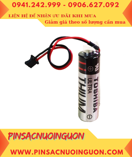 Toshiba ER6V (Zắc DF1.35), Pin nuôi nguồn Toshiba ER6V lithium 3.6V AA2000mAh, Xuất xứ NHẬT