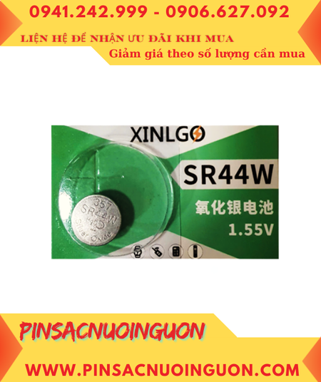 Pin thước kẹp 1.55v silver oxide XINLGO SR44W-Pin 357 (150mAh, 11.6mmx5.4mm) chính hãng