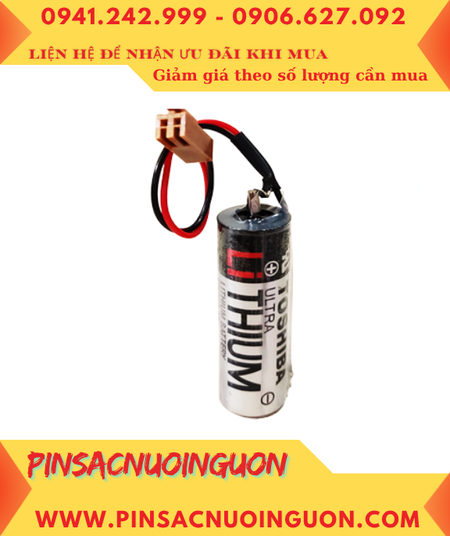 Toshiba ER6V (Zắc JEA, chuẩn Châu Âu EU) Pin nuôi nguồn ER6V lithium 3.6v AA 2000mAh, Xuất xứ Nhật