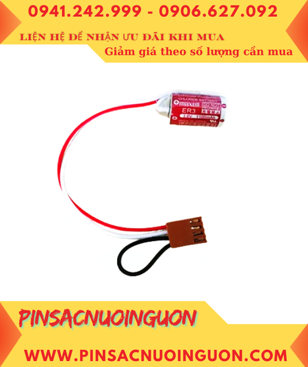 Maxell ER3 (ZẮC CẮM); Pin nuôi nguồn PLC Maxell ER3 lithium 3.6v 1/2AA 1100mAh _Xuất xứ Nhật