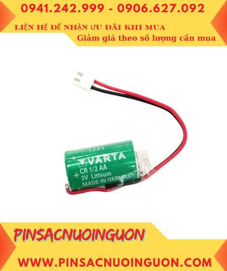 Varta CR1/2AA (zắc cắm); Pin nuôi nguồn PLC Varta CR1/2AA 950mAh lithium 3v (Xuất xứ ĐỨC)