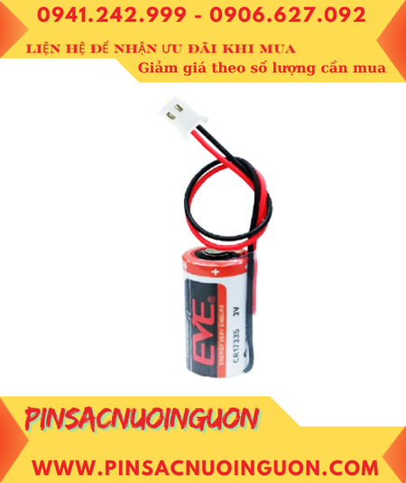 EVE CR17335 (Dây zắc trắng) _Pin nuôi nguồn EVE CR17335 Lithium 3v 2/3A 1500mAh chính hãng