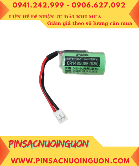FDK CR14250SE-R (màu xanh, Zắc Trắng); Pin nuôi nguồn PLC FDK CR14250SE 1/2AA 850mAh /Xuất xứ NHẬT