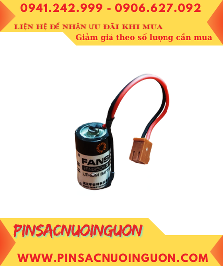 FANSO ER14250H; Pin nuôi nguồn PLC FANSO ER14250H lithium 3.6v 1/2AA 1200mAh (zắc nâu)