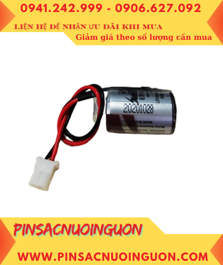 Sunmoon ER14250; Pin nuôi nguồn Sunmoon ER14250 lithium 3.6v 1/2AA 1200mAh (Loại có zắc CẮM)