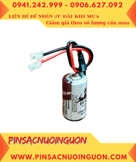 Sunmoon ER14250; Pin nuôi nguồn Sunmoon ER14250 lithium 3.6v 1/2AA 1200mAh (Loại có zắc CẮM)