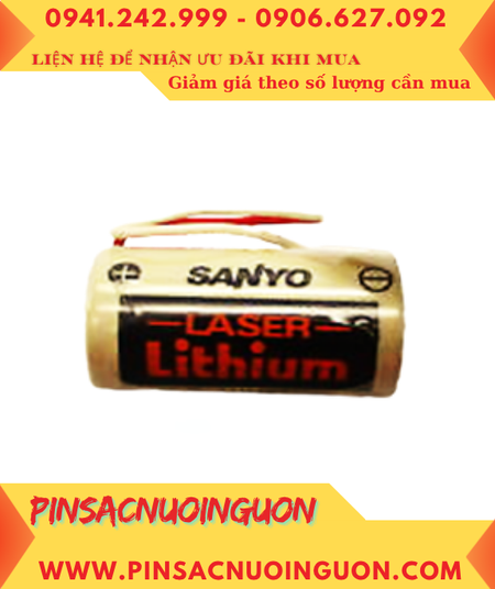Sanyo CR17335SE, Pin nuôi nguồn Sanyo CR17335SE lithium 3v 2/3A 1800mAh, Xuất xứ Nhật